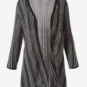 Chico’s Flared Striped Cardigan Size 1